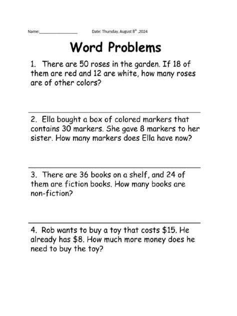 Image result for Math Word Problems with Solutions