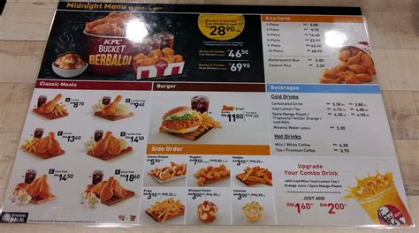 KFC Menu Malaysia with Price に対する画像結果