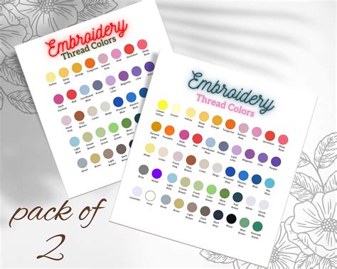 Image result for Thread Art Embroidery Variegated Thread Color Chart