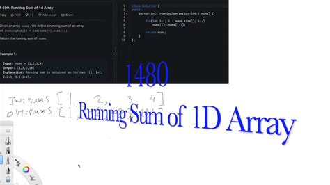 Toradh íomhá ar 1480 Running Sum of 1D Array Python