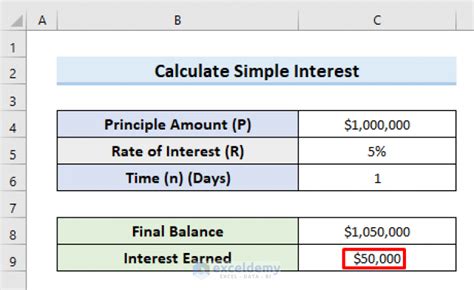 Image result for Simple Interest Formula Excel