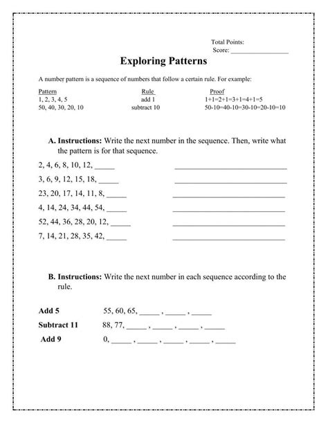 Image result for Middle School Math Pattern Worksheets