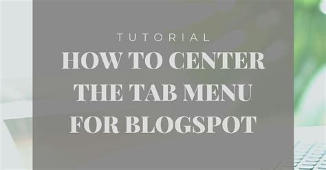 Toradh íomhá ar Image of Menu Tab On Blog