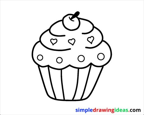 Image result for Simple Cupcake Drawing