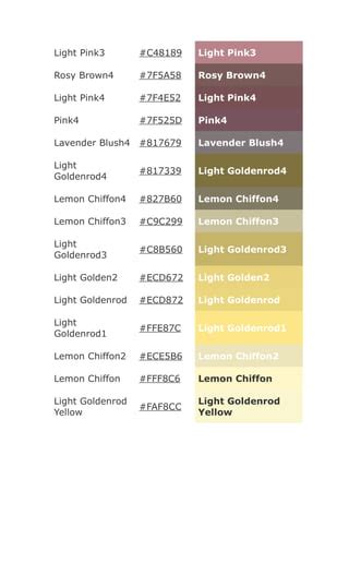 Image result for Premium Colour Names in HTML
