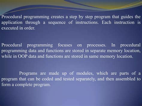Image result for Procedure Oriented Programming Language PPT