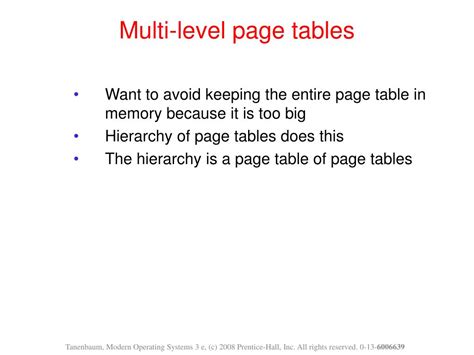 Afbeeldingsresultaten voor Multi-Level Page Table