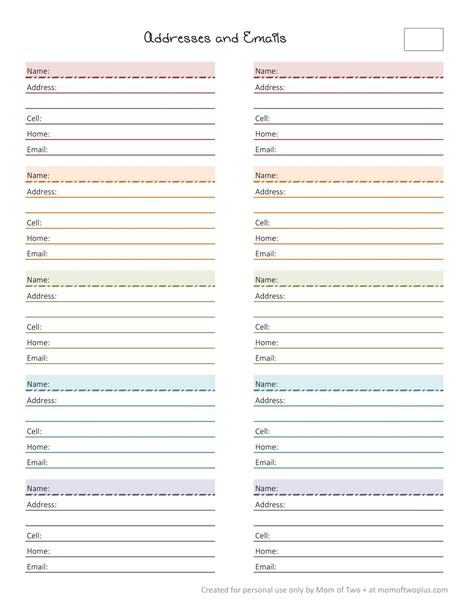 Image result for Print Out Address Book