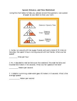 Image result for Speed Distance Time Worksheet Link