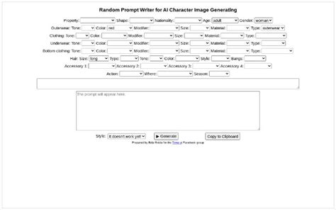 Image result for Animal Character Prompt Generator