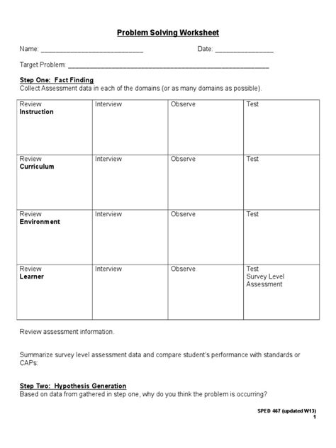 Image result for Get Self-Help Problem Solving Worksheet