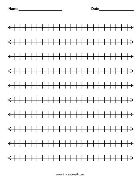 Afbeeldingsresultaten voor Printable Elementary Number Line