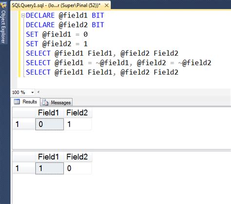 SQL Server Bit に対する画像結果