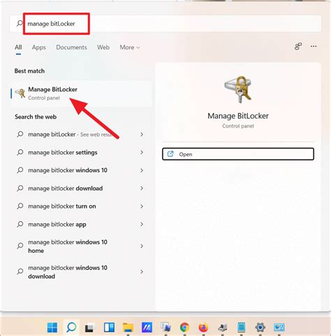 Image result for Choose Enable BitLocker Windows 11