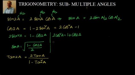 Image result for Trignometry Formula Sub Multiple