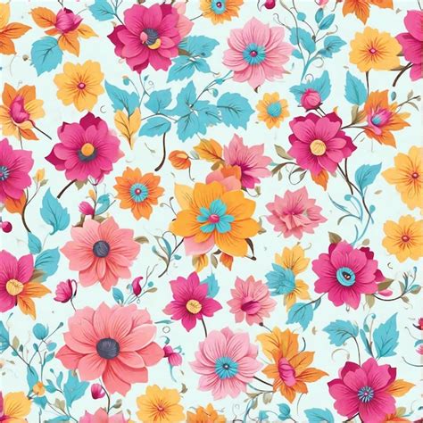 Image result for Colorful Flowers Seamless Pattern