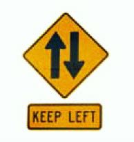 Image result for Keep Left Sign Driving