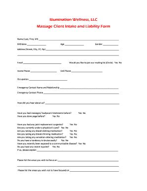 AMTA Intake Form に対する画像結果