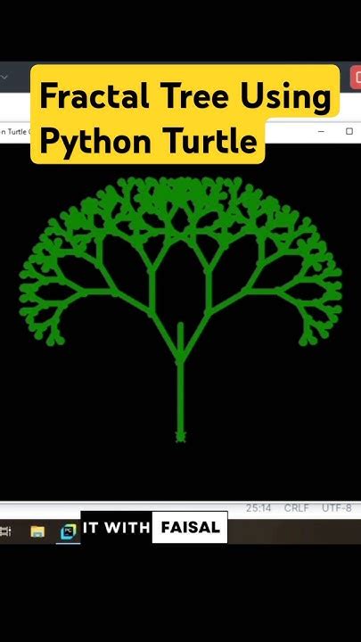 Toradh íomhá ar Fractal Leaf Turtle Python