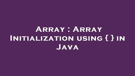 Image result for Initializing a Char Array in Java