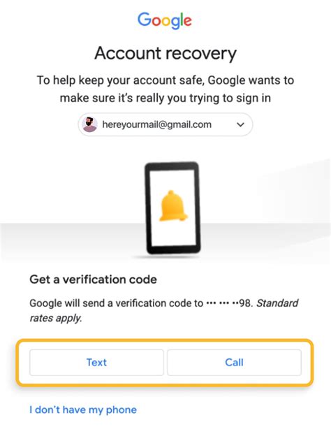 Image result for Account Recovery Get a Verification Code