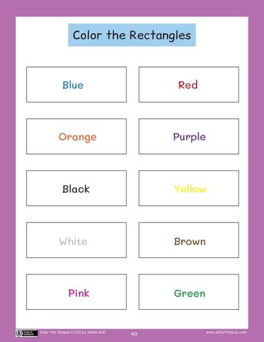 Image result for Rectangle and Square Coloring Worksheet