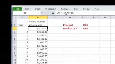 Afbeeldingsresultaten voor Simple-Interest Excel