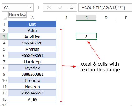 Image result for Excel Count Cells with Specific Text