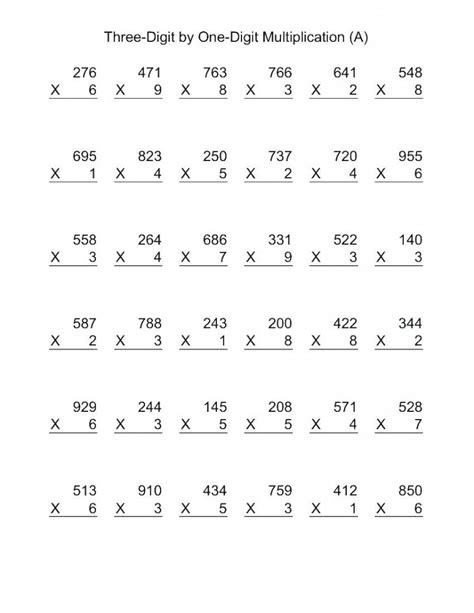 Image result for Multiplication 4th Grade Math Sheet Printable