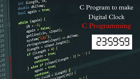 Image result for Digital Clock C Program