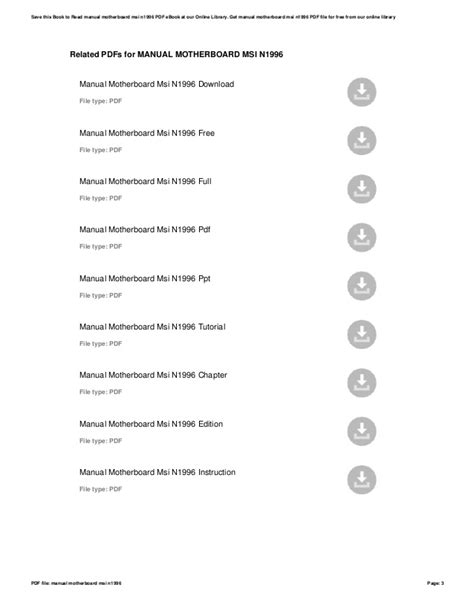 Toradh íomhá ar MSI Motherboard Manual PDF