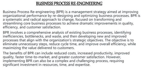 Toradh íomhá ar Business Process Re-engineering Objectives