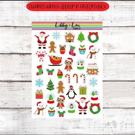 Christmas Planner Stickers Decorative Sticker - Etsy