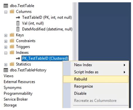 Image result for Database SQL Index Scan Type Reorganize