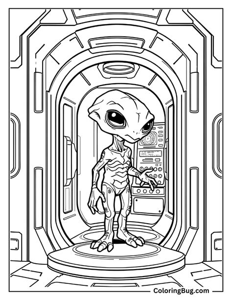 Alien with Planet Coloring Sheet に対する画像結果