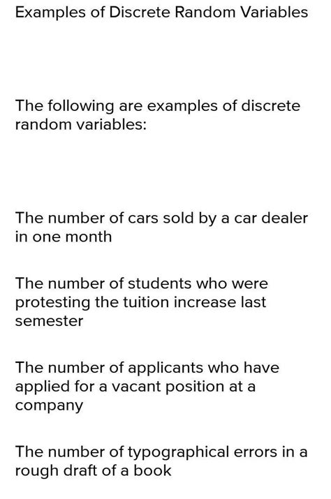 Image result for Give 3 Examples of Discrete Random Variable