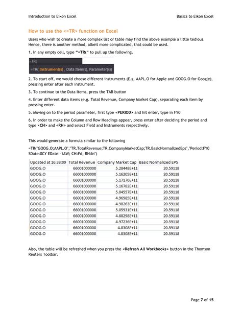 Image result for Eikon Program Example