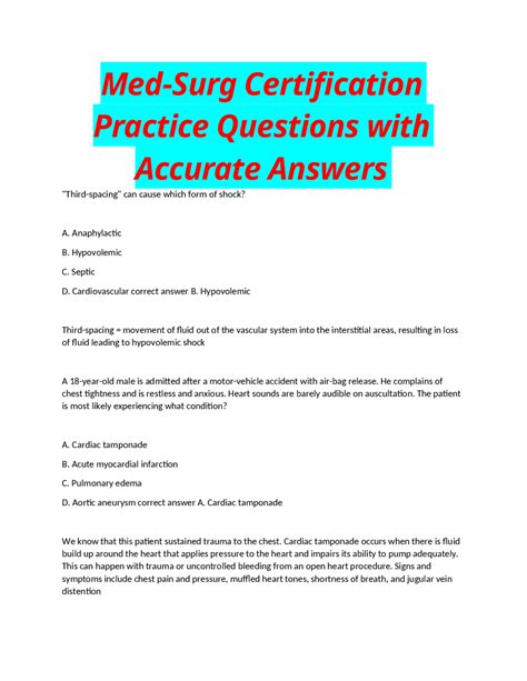 Image result for Nursing Question. Answer From Med Surg