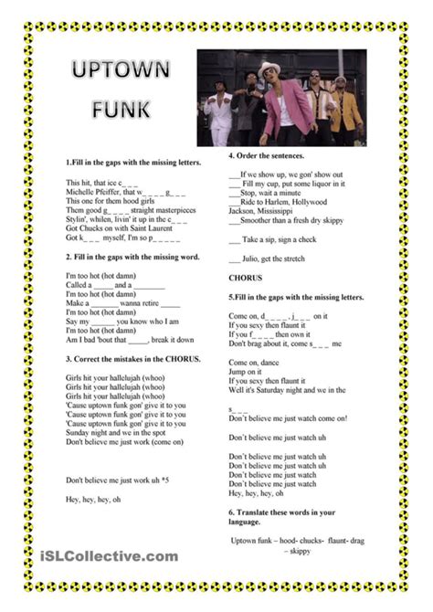 Toradh íomhá ar Uptown Funk Song Code