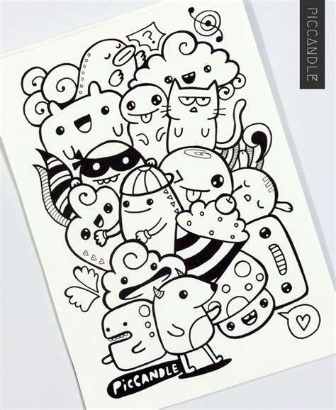 Toradh íomhá ar Random Doodle Drawings with Color