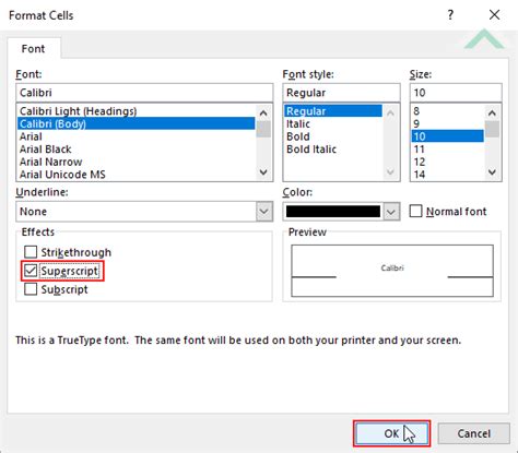 Image result for Excel Cell Superscript