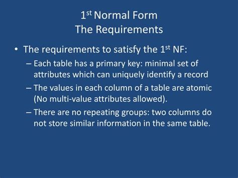 Image result for First Second and Third Normal Form Examples