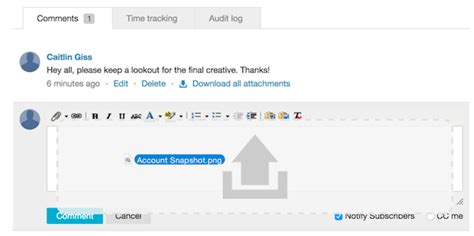 Comment Add File に対する画像結果