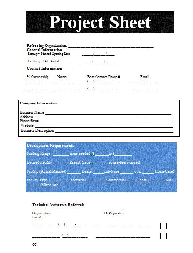 Image result for Printable Project Sheet with Design