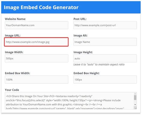 Toradh íomhá ar White Image Embed Code