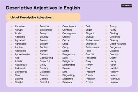 Examples of Descriptive Adjectives-এর ছবি ফলাফল