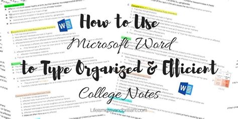 Toradh íomhá ar Note Taking MS Word