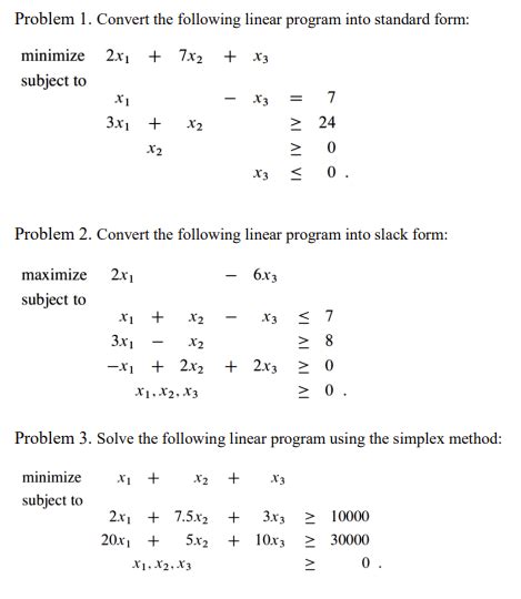 Image result for How to Convert a Linear Program in Standard Form StackExchange