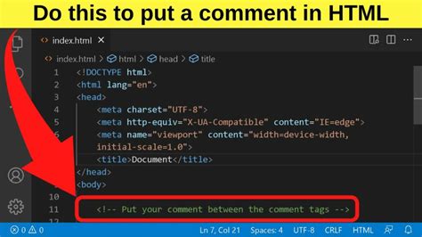 Toradh íomhá ar How Do You Make a Comment On HTML