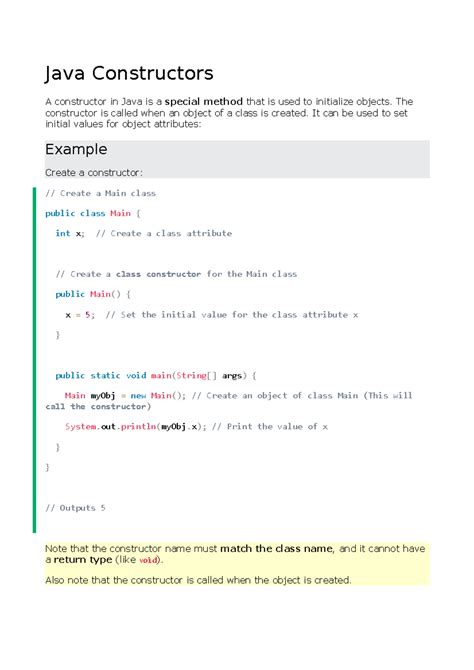 Bildergebnis für constructors cheat sheet in java